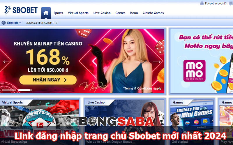 Link đăng nhập trang chủ Sbobet mới nhất 2024